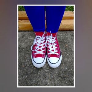 Maroon High Top Converse